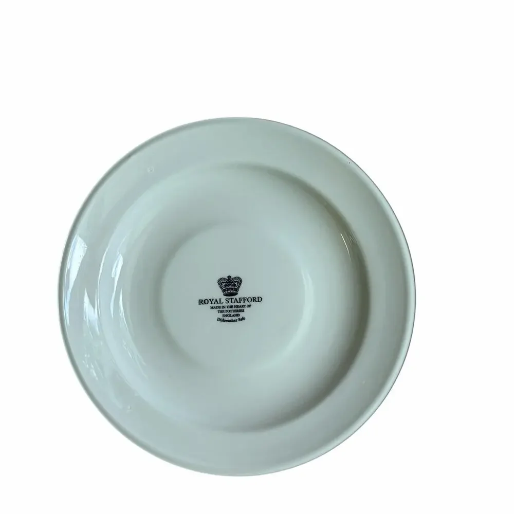 4 Royal Stafford Thanksgiving TURKEY Porcelain Salad Plates 8in England NEW
